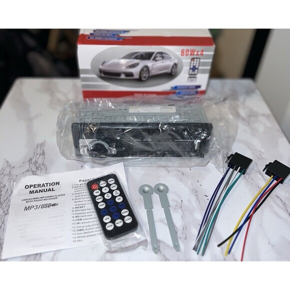 JSD520 Single 1 Din Bluetooth Radio Car Stereo Audio AUX/FM/SD/MP3 Player Remote - Picture 2 of 12